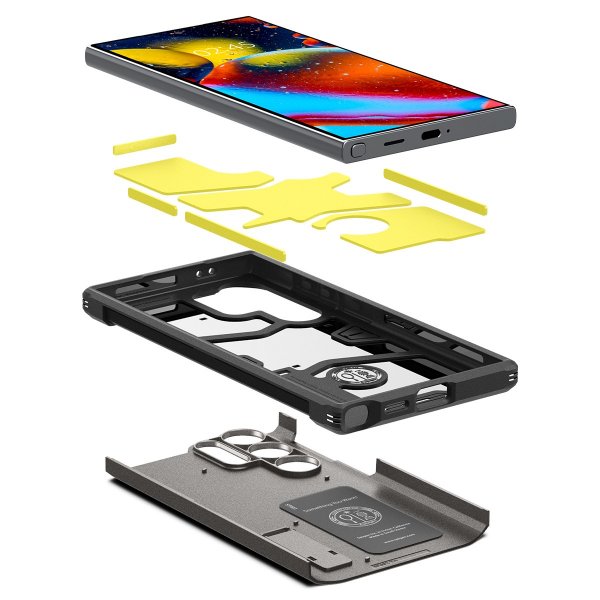 Spigen Samsung Galaxy S24 Ultra Deksel Tough Armor Gunmetal