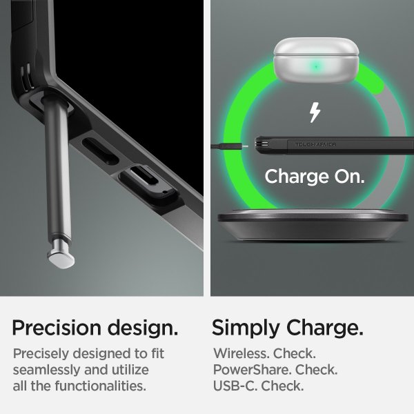 Spigen Samsung Galaxy S24 Ultra Deksel Tough Armor Svart