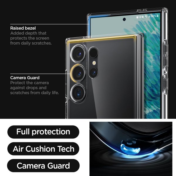 Spigen Samsung Galaxy S24 Ultra Deksel Ultra Hybrid Crystal Clear