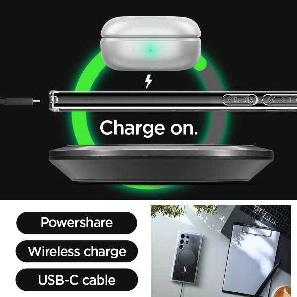 Spigen Samsung Galaxy S24 Ultra Deksel Ultra Hybrid Metal Ring MagFit