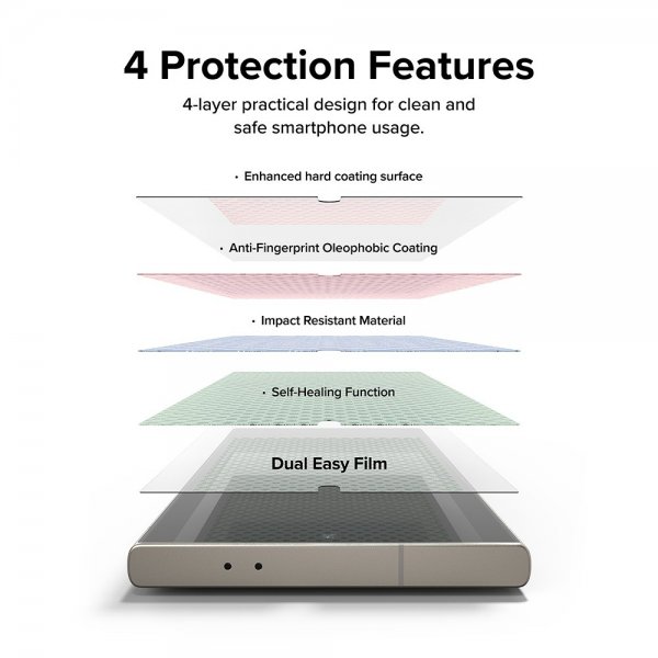 Ringke Samsung Galaxy S24 Ultra Dual Easy Film 2-pakning
