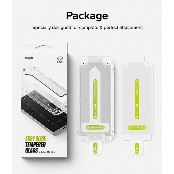 Ringke Samsung Galaxy S24 Ultra Skjermbeskytter Easy Slide 2-pakning