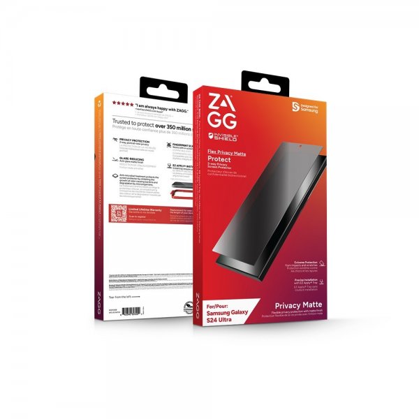 Zagg InvisibleShield Samsung Galaxy S24 Ultra Skjermbeskytter Flex Privacy Matte