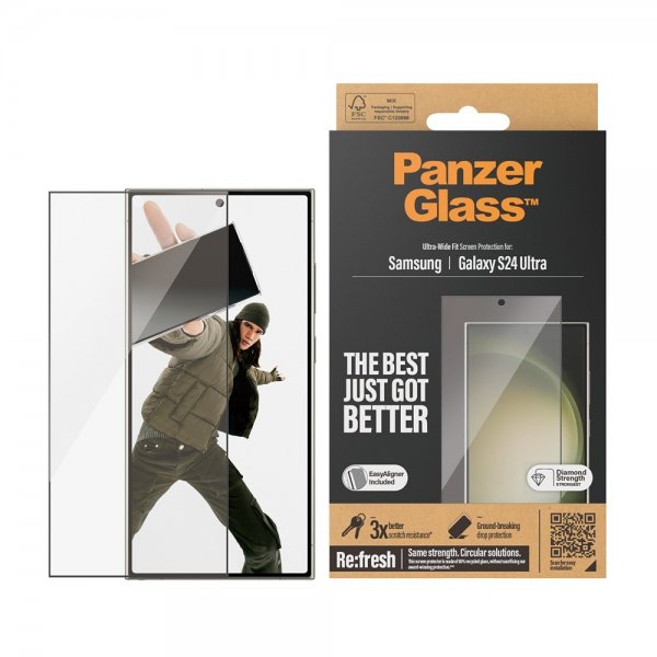 PanzerGlass Samsung Galaxy S24 Ultra Skjermbeskytter Ultra-Wide Fit EasyAligner