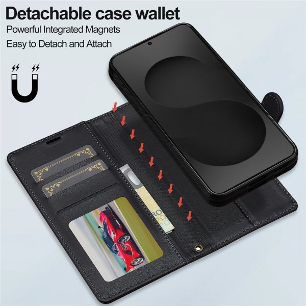 Nordic Covers Samsung Galaxy S25 Edge Etui med avtakbart MagSafe-deksel Raven Black