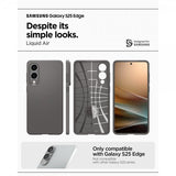 Spigen Samsung Galaxy S25 Edge Deksel Liquid Air Marble Gray