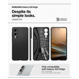 Spigen Samsung Galaxy S25 Edge Deksel Liquid Air Matte Black