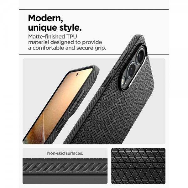 Spigen Samsung Galaxy S25 Edge Deksel Liquid Air Matte Black