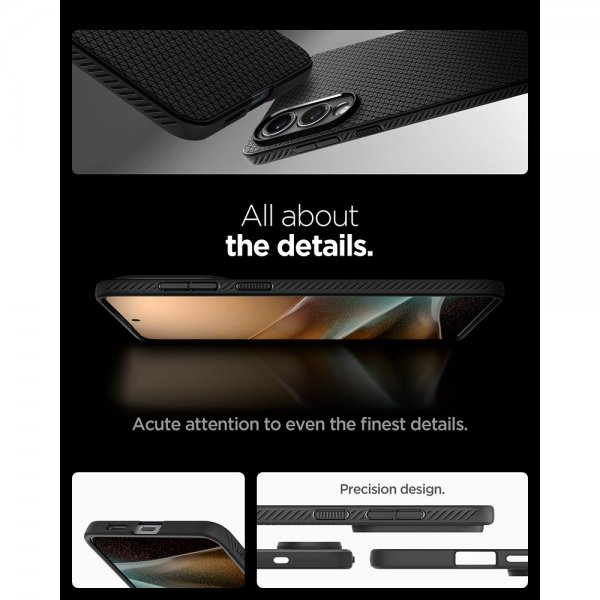 Spigen Samsung Galaxy S25 Edge Deksel Liquid Air Matte Black