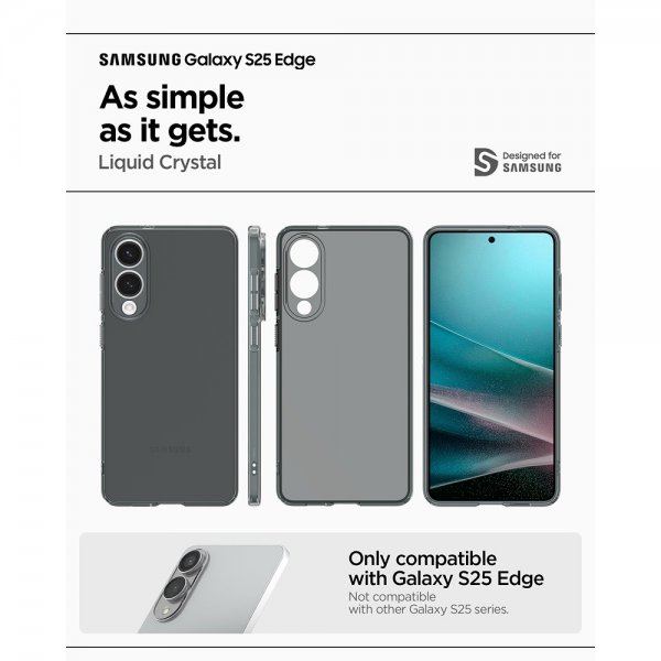 Spigen Samsung Galaxy S25 Edge Deksel Liquid Crystal Space Crystal