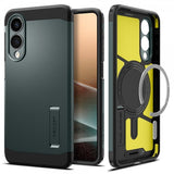 Spigen Samsung Galaxy S25 Edge Deksel Tough Armor MagFit Abyss Green