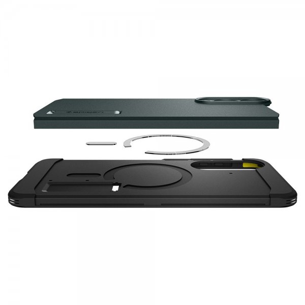 Spigen Samsung Galaxy S25 Edge Deksel Tough Armor MagFit Abyss Green