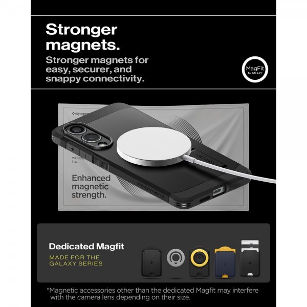 Spigen Samsung Galaxy S25 Edge Deksel Tough Armor MagFit Svart