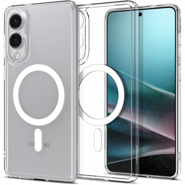 Spigen Samsung Galaxy S25 Edge Deksel Ultra Hybrid MagFit Clear White
