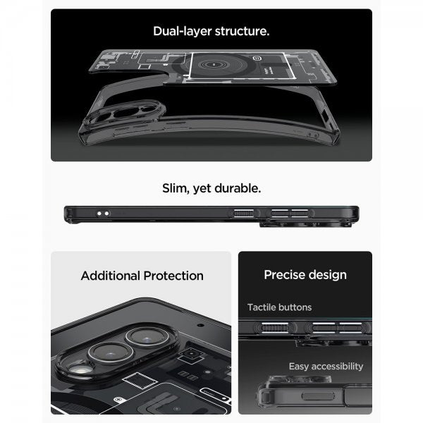 Spigen Samsung Galaxy S25 Edge Deksel Ultra Hybrid Zero One MagFit Svart
