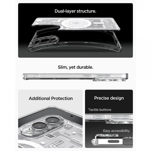 Spigen Samsung Galaxy S25 Edge Deksel Ultra Hybrid Zero One MagFit Hvit
