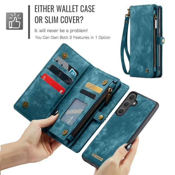 CaseMe Samsung Galaxy S25 FE Etui 008 Series Avtakbart Deksel Blå