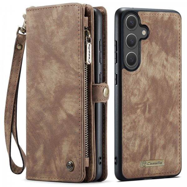 CaseMe Samsung Galaxy S25 FE Etui 008 Series Avtakbart Deksel Brun