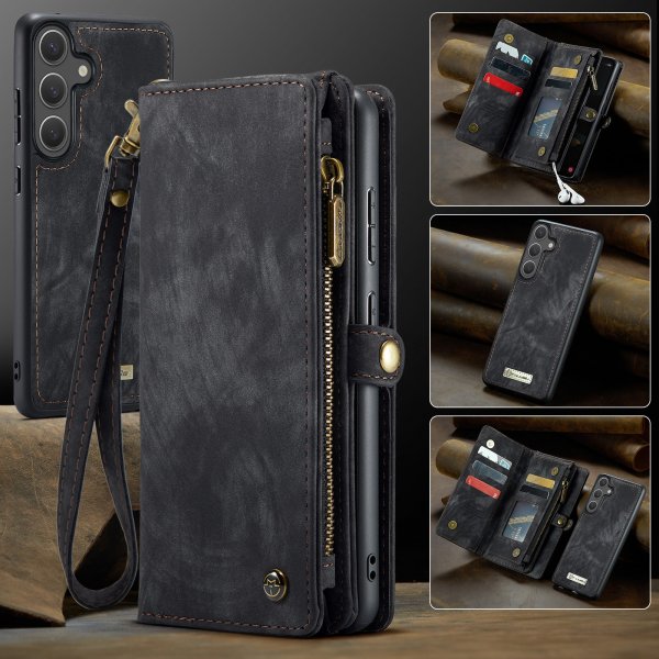 CaseMe Samsung Galaxy S25 FE Etui 008 Series Avtakbart Deksel Svart