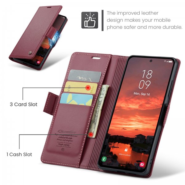 CaseMe Samsung Galaxy S25 FE Etui 023 Series Rød