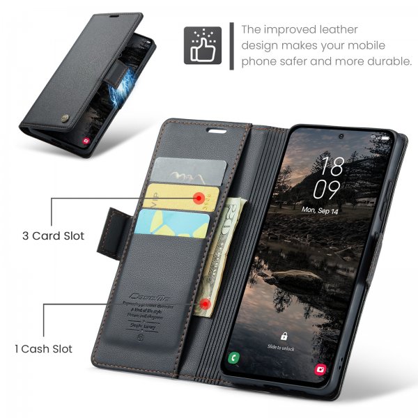 CaseMe Samsung Galaxy S25 FE Etui 023 Series Svart