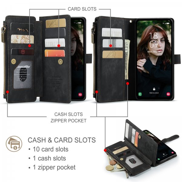 CaseMe Samsung Galaxy S25 FE Etui C30 Series Svart