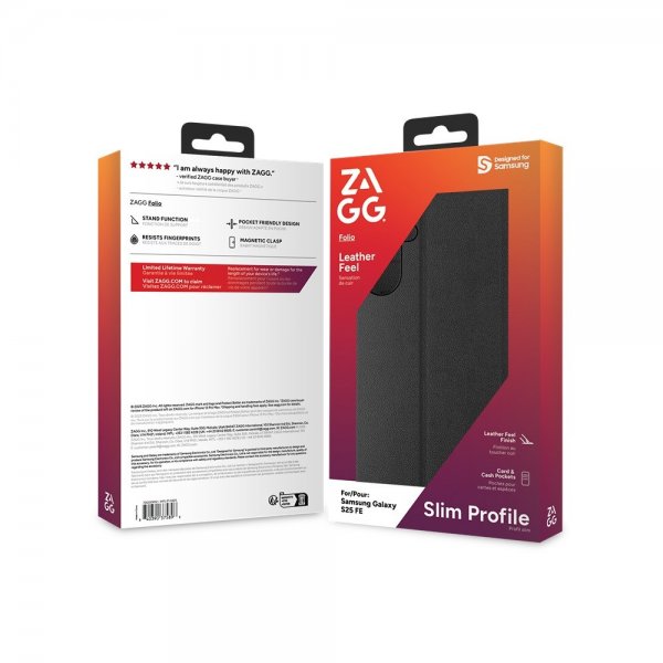 Zagg Samsung Galaxy S25 FE Etui Folio Svart