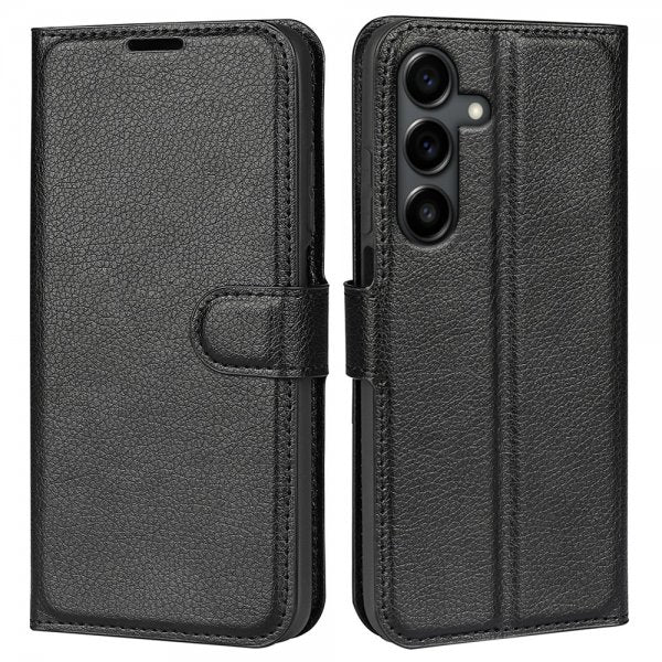 Samsung Galaxy S25 FE Etui Litchi Svart