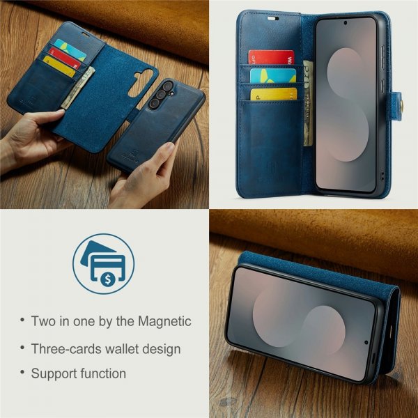 Dg.Ming Samsung Galaxy S25 FE Etui Avtagbart Deksel Blå