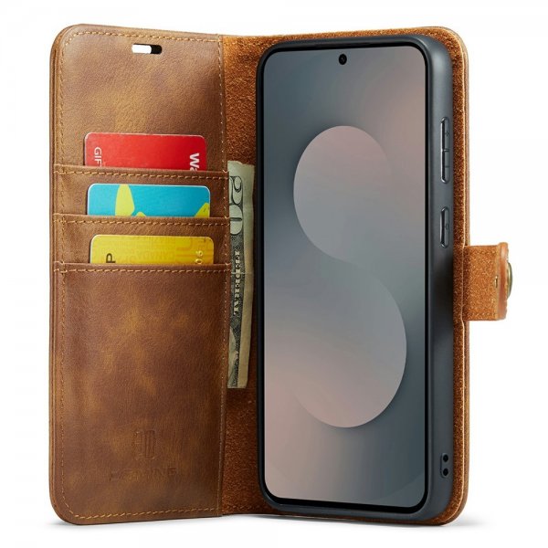 Dg.Ming Samsung Galaxy S25 FE Etui Avtagbart Deksel Brun
