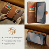 Dg.Ming Samsung Galaxy S25 FE Etui Avtagbart Deksel Brun