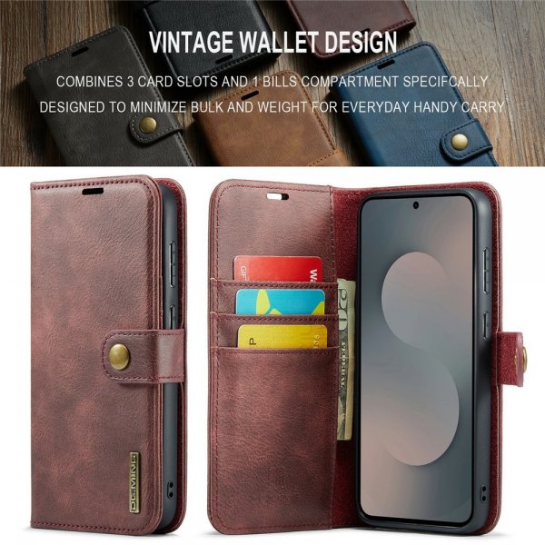 Dg.Ming Samsung Galaxy S25 FE Etui Avtagbart Deksel Rød
