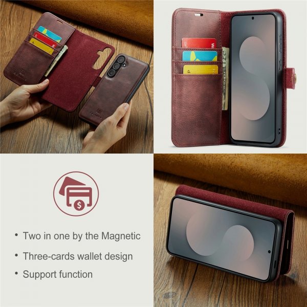 Dg.Ming Samsung Galaxy S25 FE Etui Avtagbart Deksel Rød