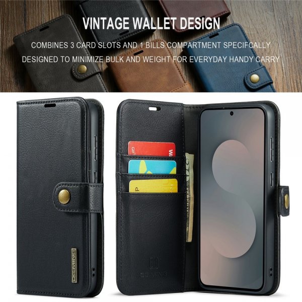 Dg.Ming Samsung Galaxy S25 FE Etui Avtagbart Deksel Svart