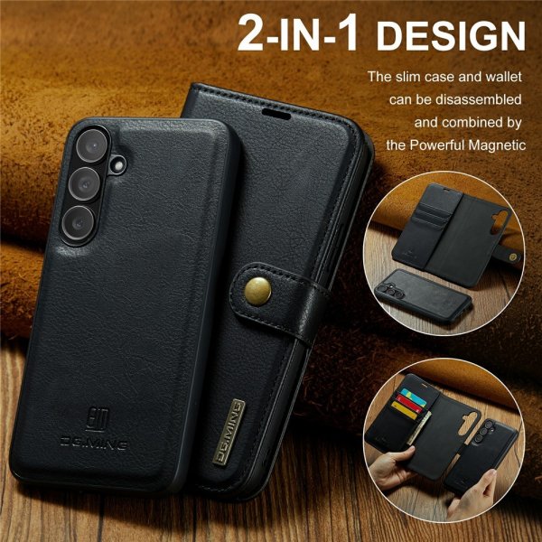 Dg.Ming Samsung Galaxy S25 FE Etui Avtagbart Deksel Svart