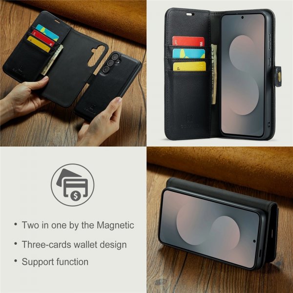Dg.Ming Samsung Galaxy S25 FE Etui Avtagbart Deksel Svart