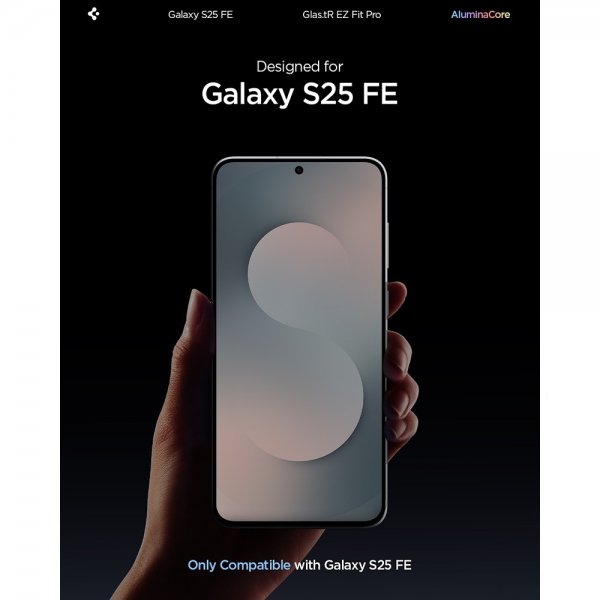 Spigen Samsung Galaxy S25 FE Skjermbeskytter GLAS.tR EZ Fit Pro 2-pakning