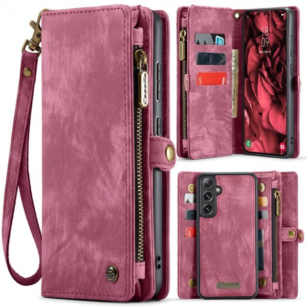 CaseMe Samsung Galaxy S25 Etui 008 Series Avtakbart Deksel Rød