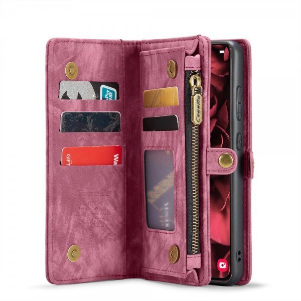 CaseMe Samsung Galaxy S25 Etui 008 Series Avtakbart Deksel Rød