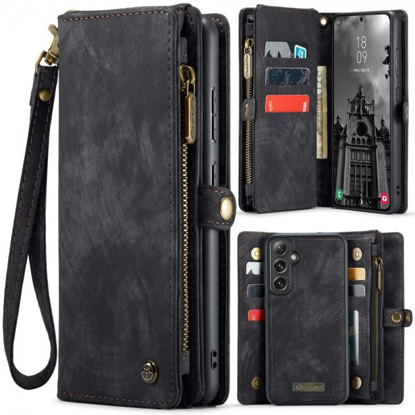 CaseMe Samsung Galaxy S25 Etui 008 Series Avtakbart Deksel Svart