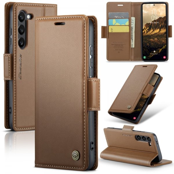 CaseMe Samsung Galaxy S24/S25 Etui 023 Series Brun