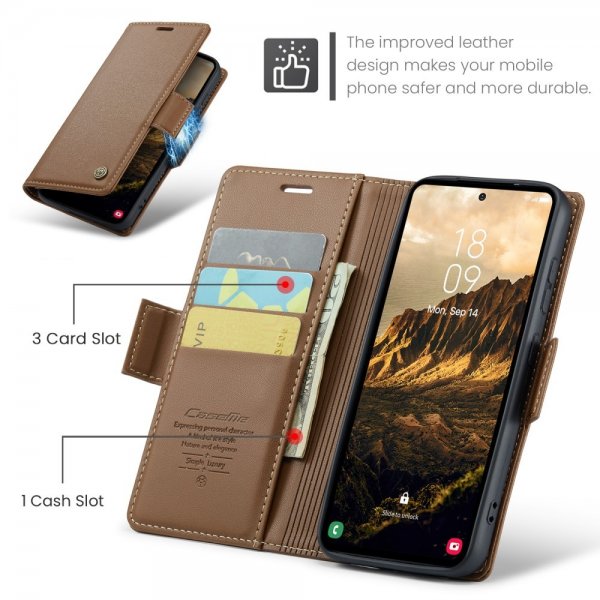 CaseMe Samsung Galaxy S24/S25 Etui 023 Series Brun