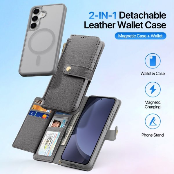 Dux Ducis Samsung Galaxy S25 Etui 2-in-1 Lawa Series MagSafe Grå