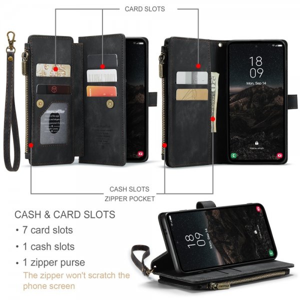 CaseMe Samsung Galaxy S24/S25 Etui C30 Series Svart