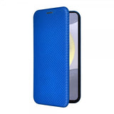 Samsung Galaxy S25 Etui Karbonfibertekstur Blå