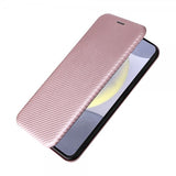 Samsung Galaxy S25 Etui Karbonfibertekstur Rosegull