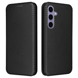 Samsung Galaxy S25 Etui Karbonfibertekstur Svart