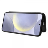 Samsung Galaxy S25 Etui Karbonfibertekstur Svart