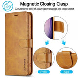Lc.Imeeke Samsung Galaxy S25 Etui med Kortlomme stativfunksjon Lysebrun
