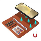 Betopnice Samsung Galaxy S25 Etui Avtagbart Deksel 005 Brun